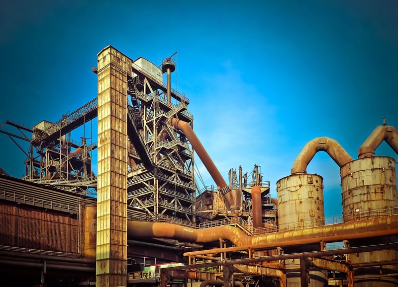 Industrial steel factory